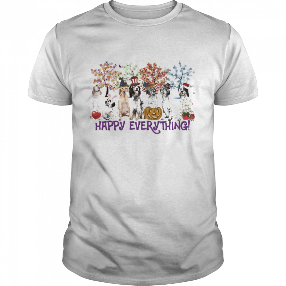 English Setters Happy Everything Thanksgiving 2021  Classic Men's T-shirt