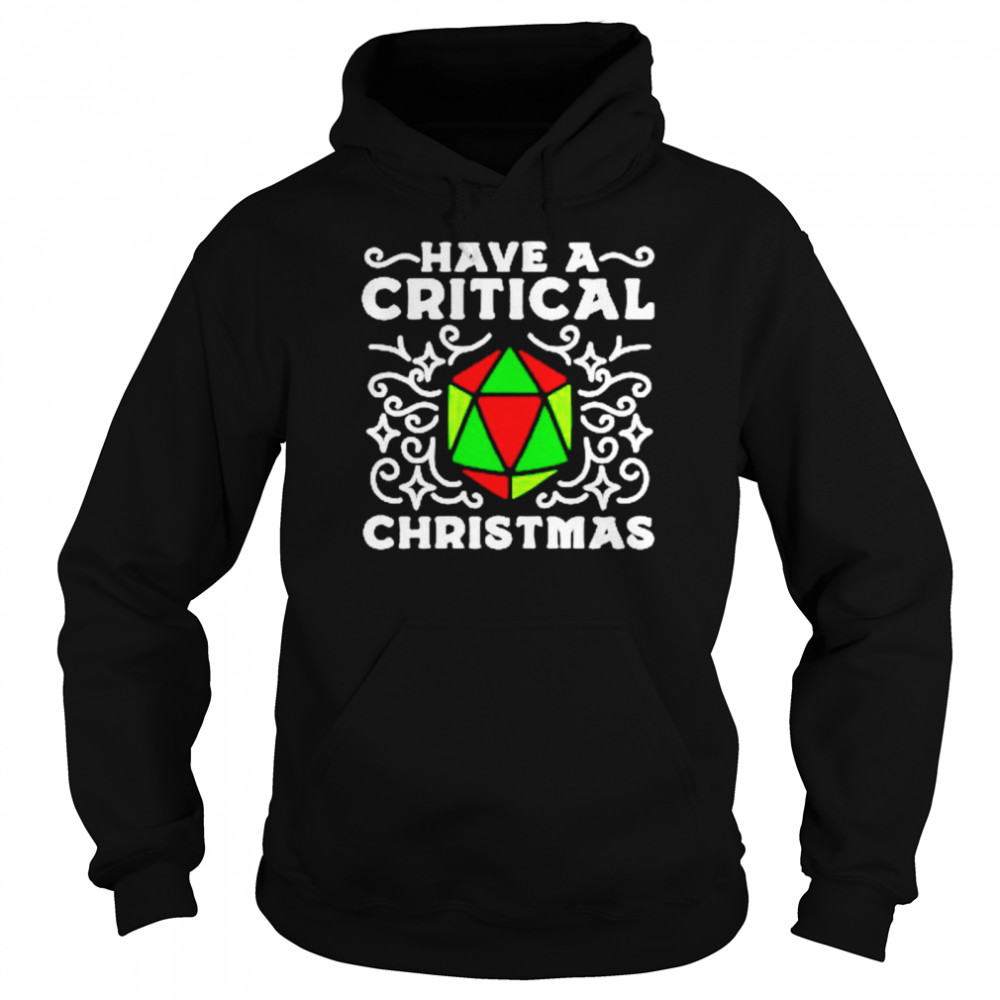 Nice dungeon & Dragon have a critical Christmas sweater Unisex Hoodie