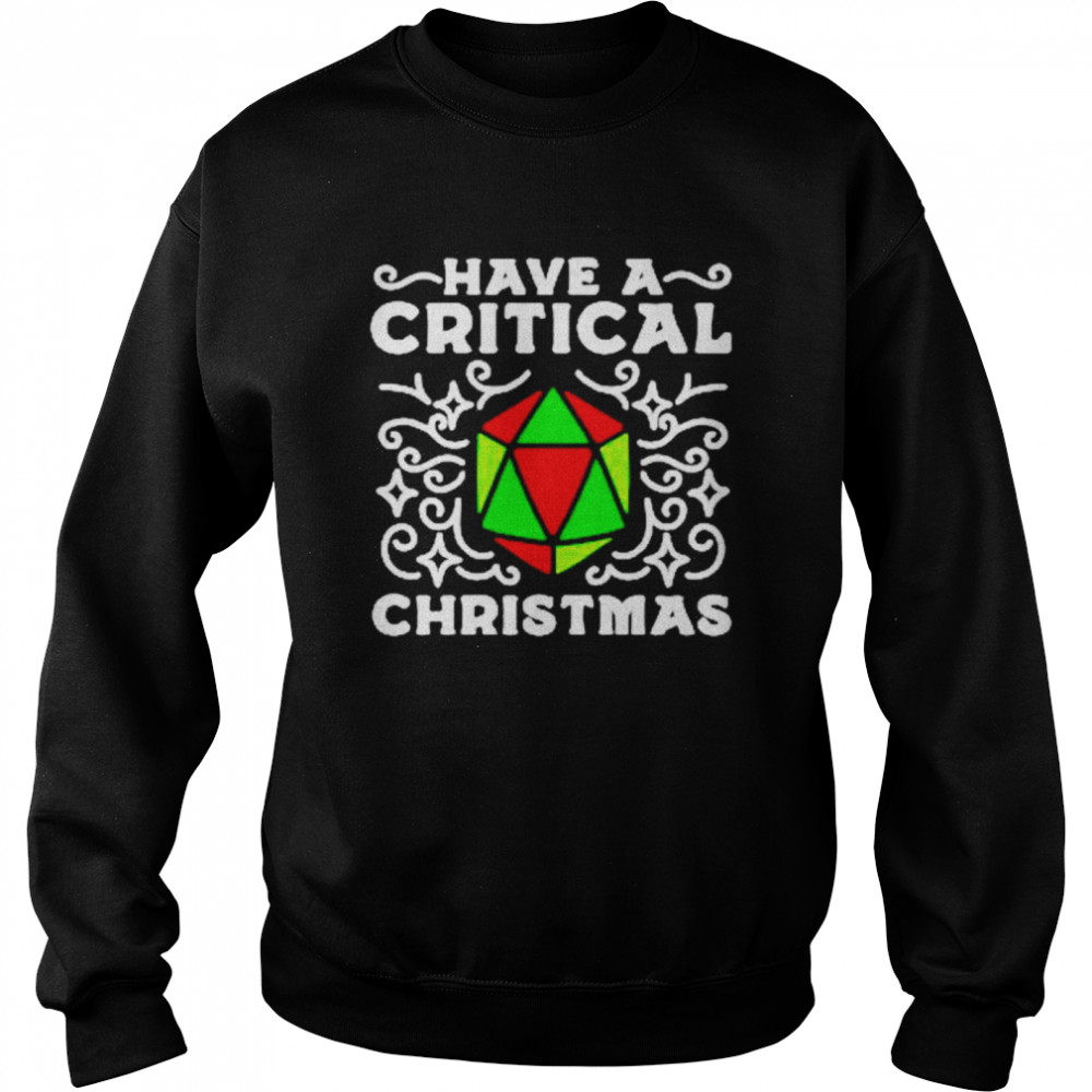 Nice dungeon & Dragon have a critical Christmas sweater Unisex Sweatshirt