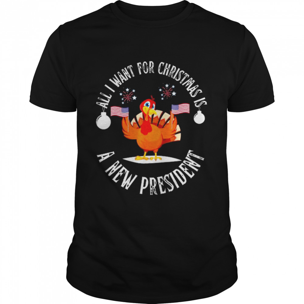 All I Want For Christmas Is A new Turkey American Flag Christmas shirt Classic Men's T-shirt
