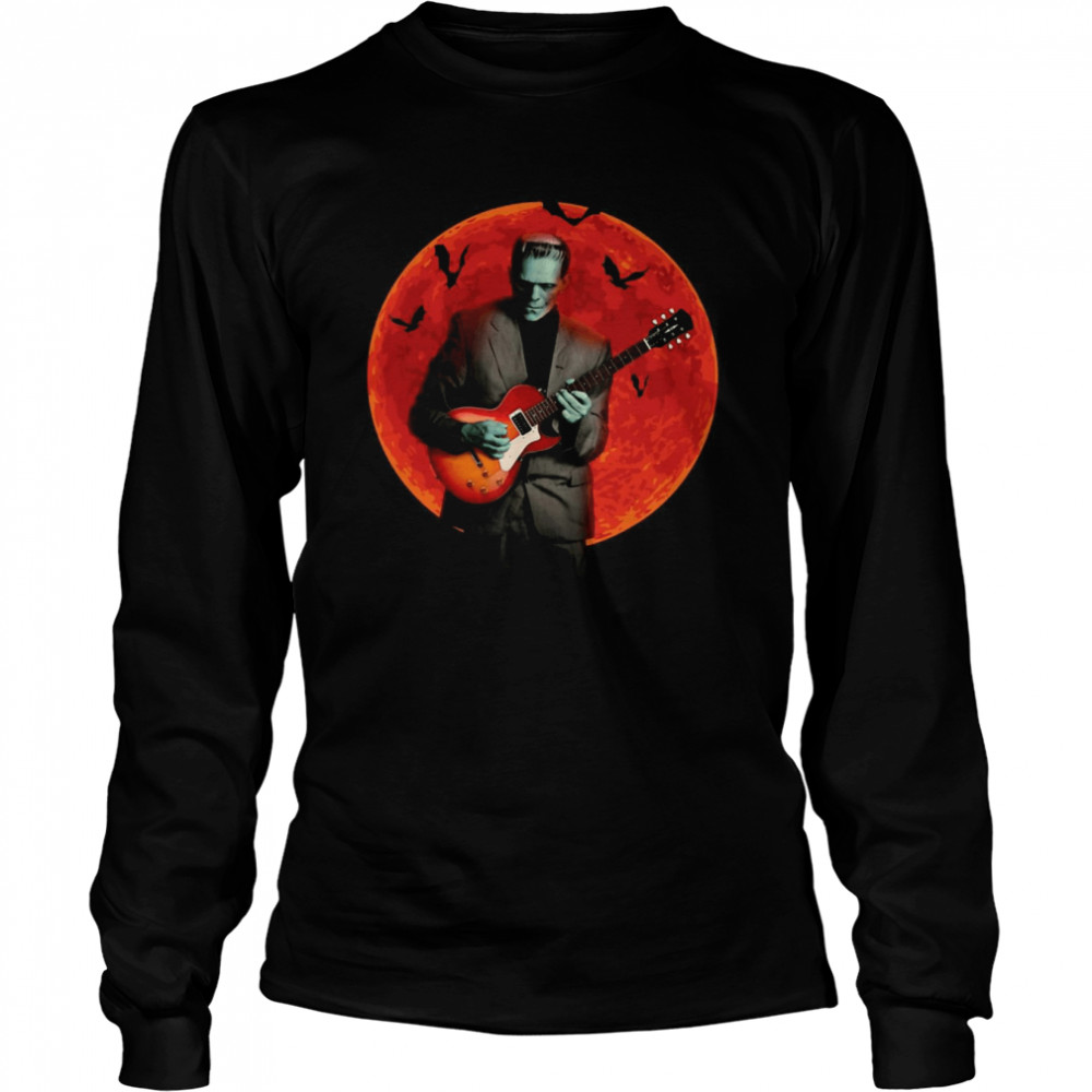 Guitars Frankenguitar Frankenstein Halloween Franken T-shirt Long Sleeved T-shirt