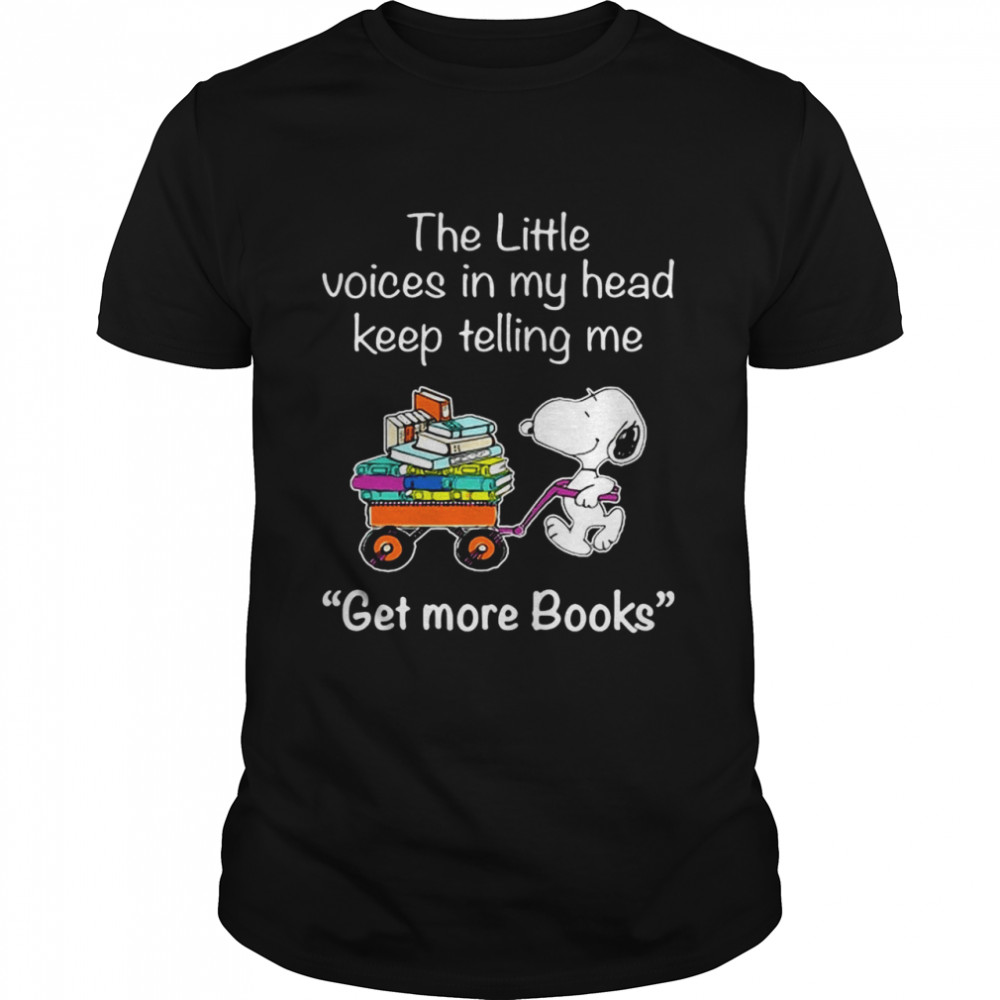 Snoopy The Little Voices In My Head Keep Telling Me Get More Books T-shirt Classic Men's T-shirt