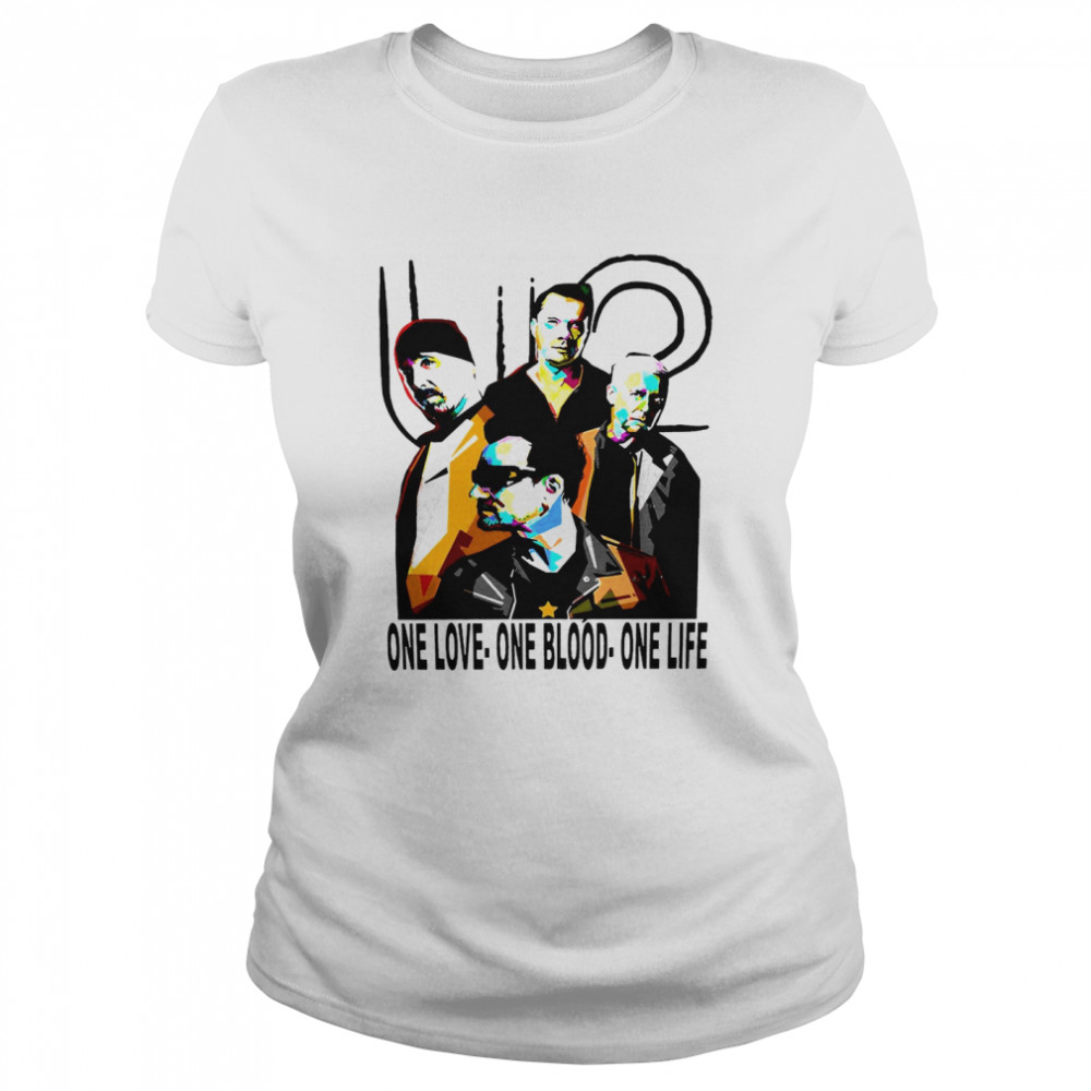 U2 One Love One Blood One Life T-shirt Classic Women's T-shirt
