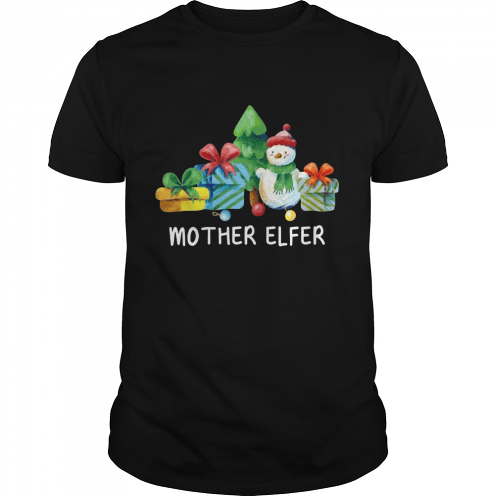 Mother Elfer Christmas Mom Xmas Mommy Family  Classic Men's T-shirt