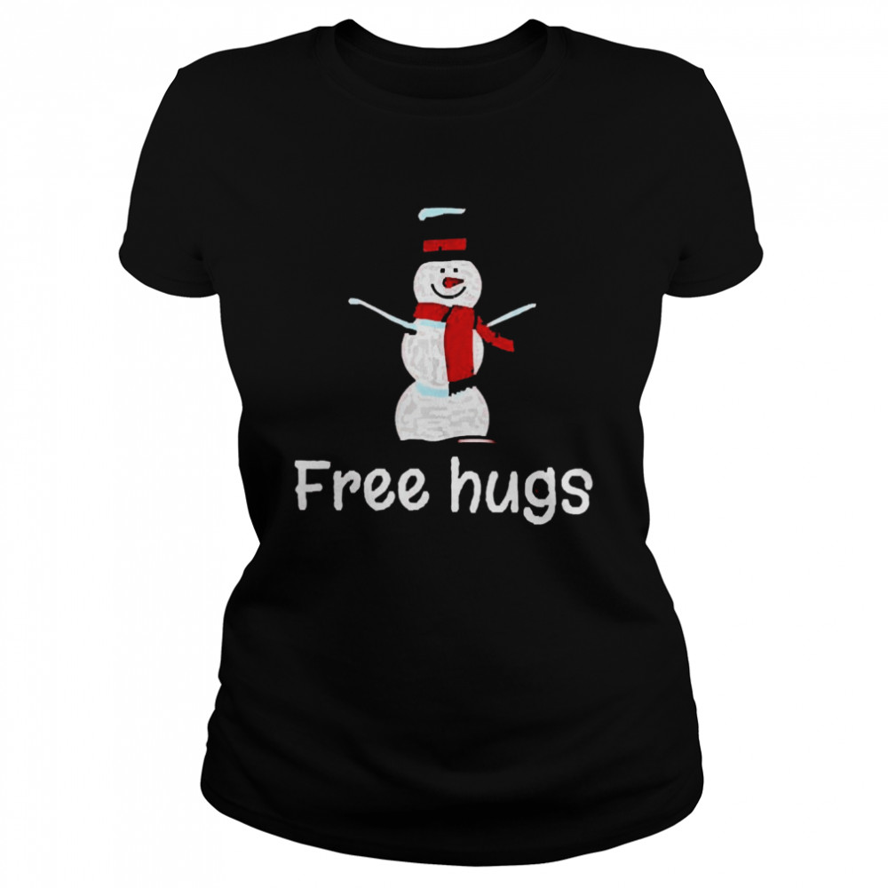 Free Hugs Snowman Short  Classic Women's T-shirt