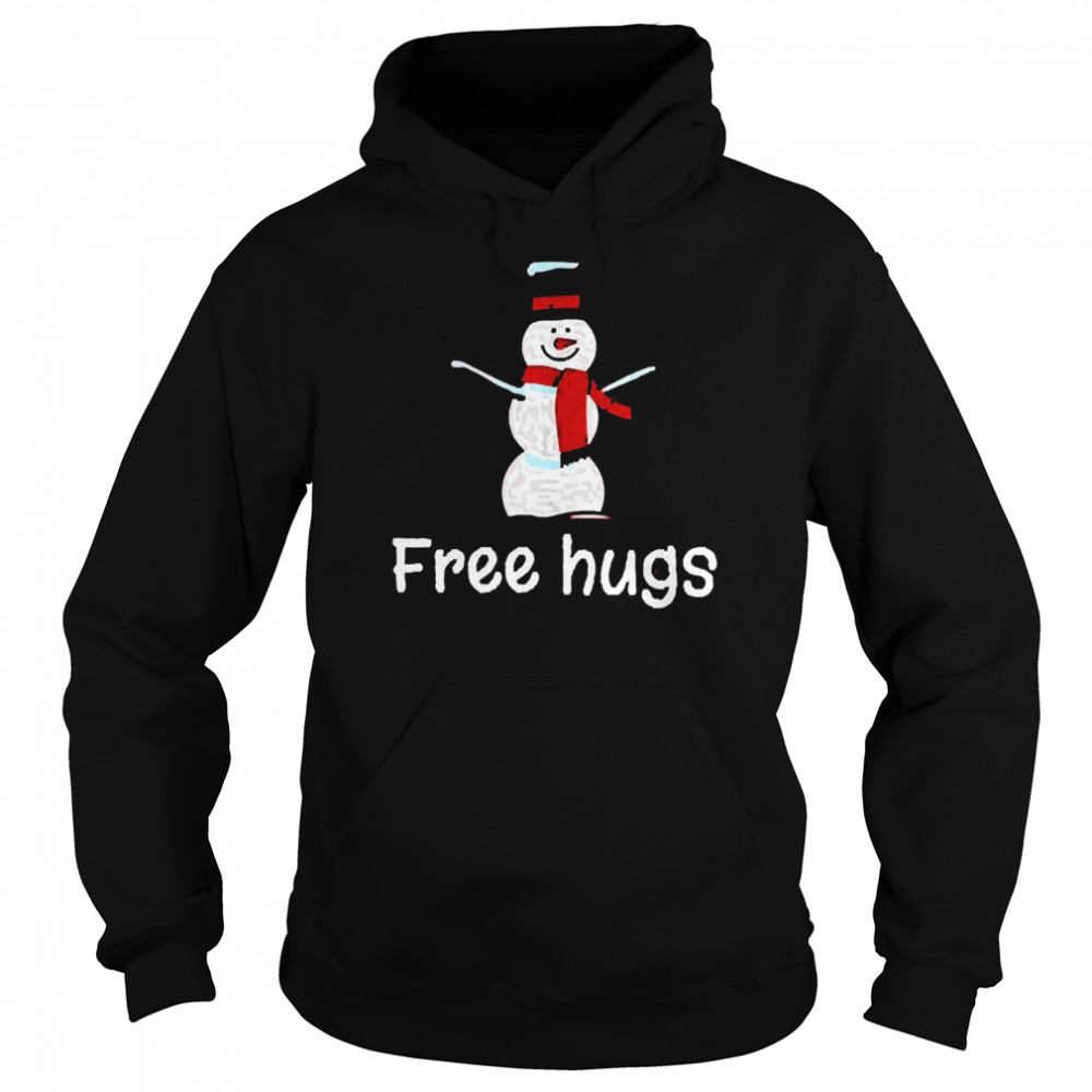 Free Hugs Snowman Short  Unisex Hoodie
