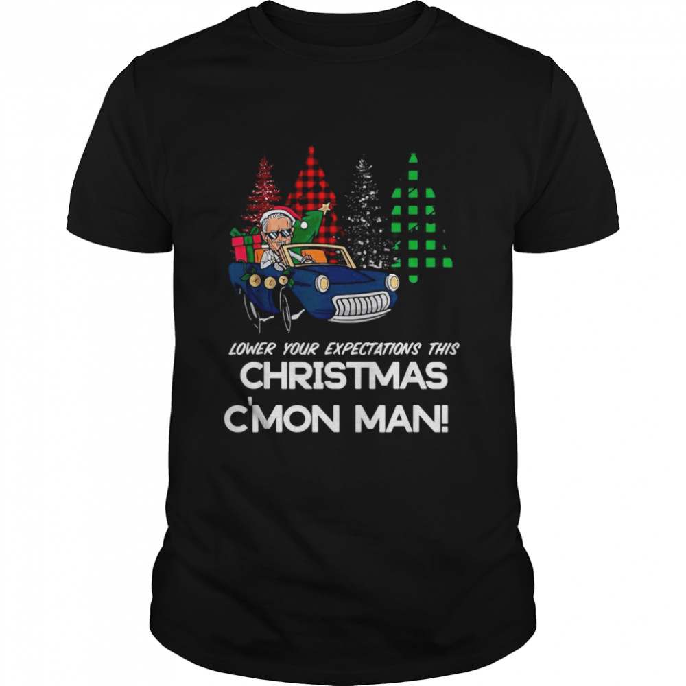 Joe Biden driving car lower your expectations this Christmas c’mon man Christmas shirt Classic Men's T-shirt