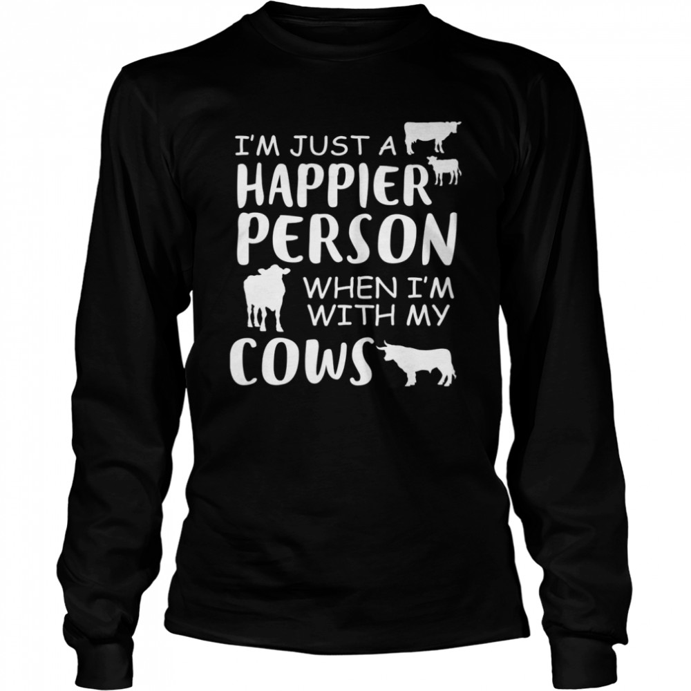 Happy With Cows  Long Sleeved T-shirt