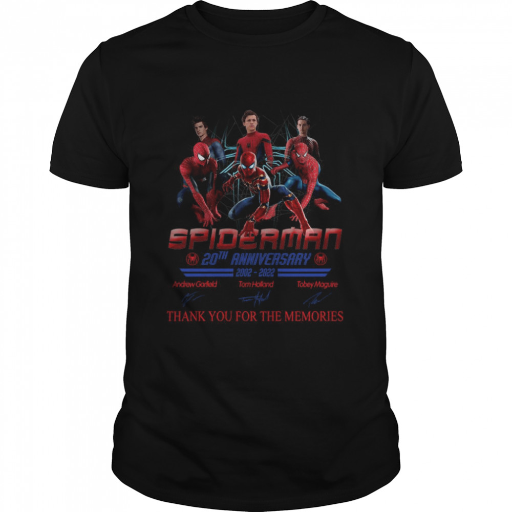 Spiderman 20th anniversary 2002 2022 thank you for the memories shirt Classic Men's T-shirt