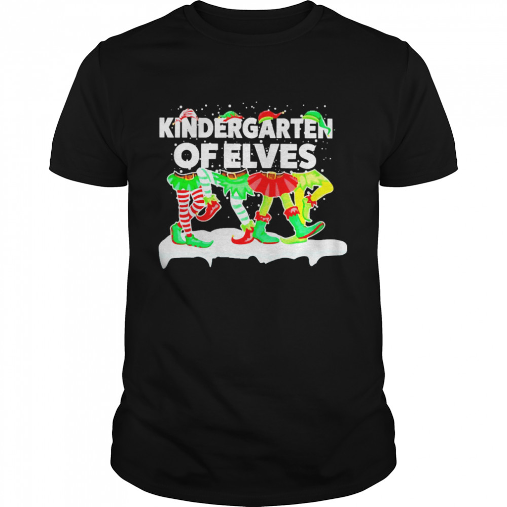 Grinch ELF Squad Kindergarten Of Elves Christmas Sweater  Classic Men's T-shirt