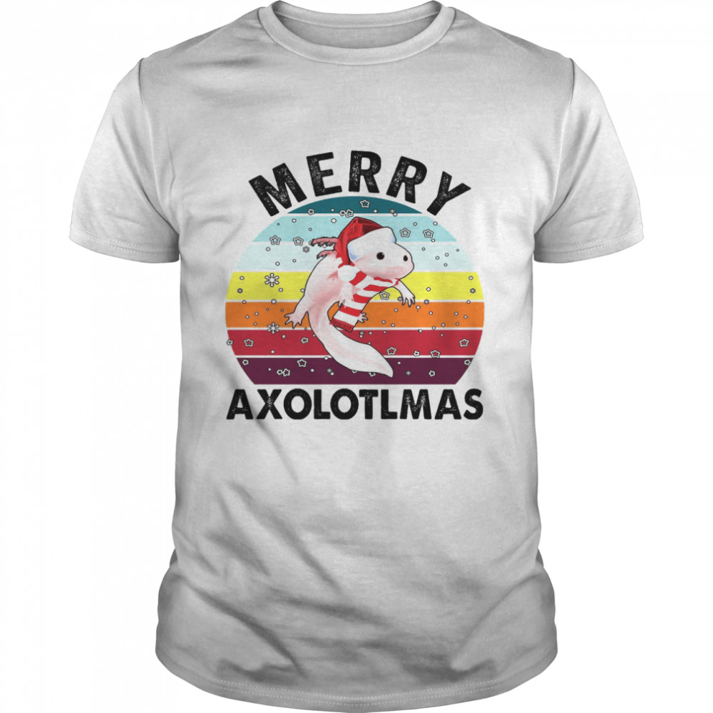 Merry Axolotlmas Merry Christmas  Classic Men's T-shirt