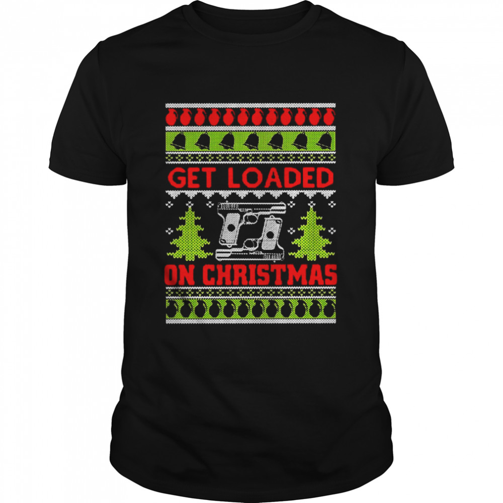 Gun Lover Ugly Christmas Sweater  Classic Men's T-shirt