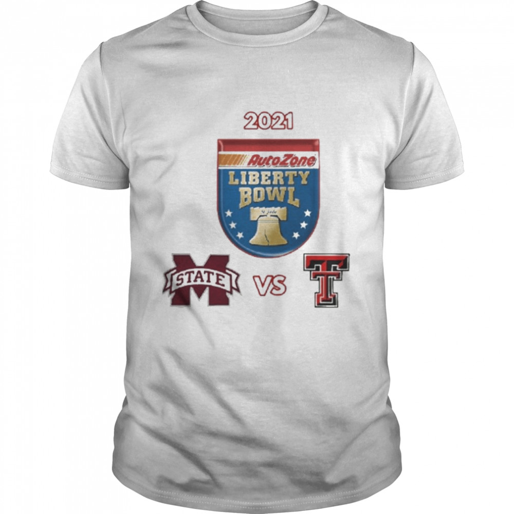 Mississippi State Bulldogs vs Texas Tech Red Raiders 2021 Liberty Bowl  Classic Men's T-shirt