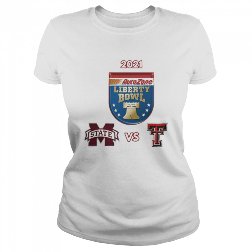 Mississippi State Bulldogs vs Texas Tech Red Raiders 2021 Liberty Bowl  Classic Women's T-shirt