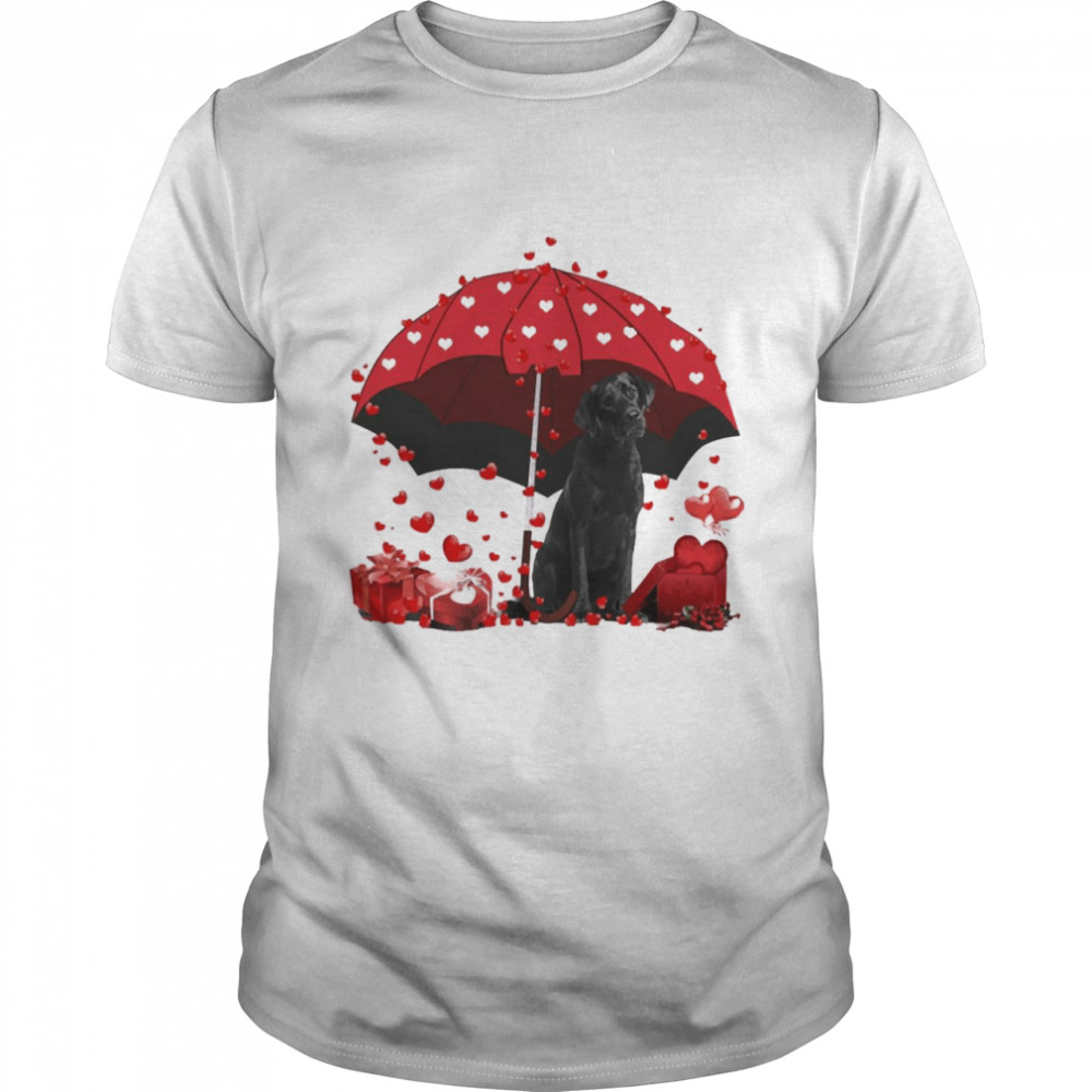 Loving Red Umbrella Black Labrador Christmas Sweater  Classic Men's T-shirt