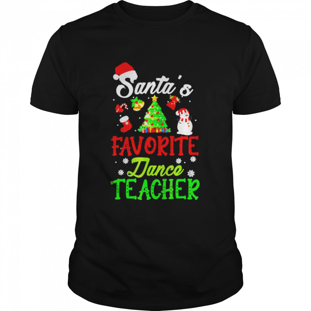 Santa’s favorite dance teacher Christmas shirt Classic Men's T-shirt
