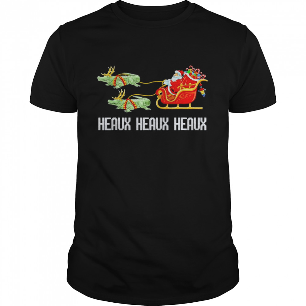 Santa Alligator Reindeer Heaux Heaux Heaux Christmas shirt Classic Men's T-shirt
