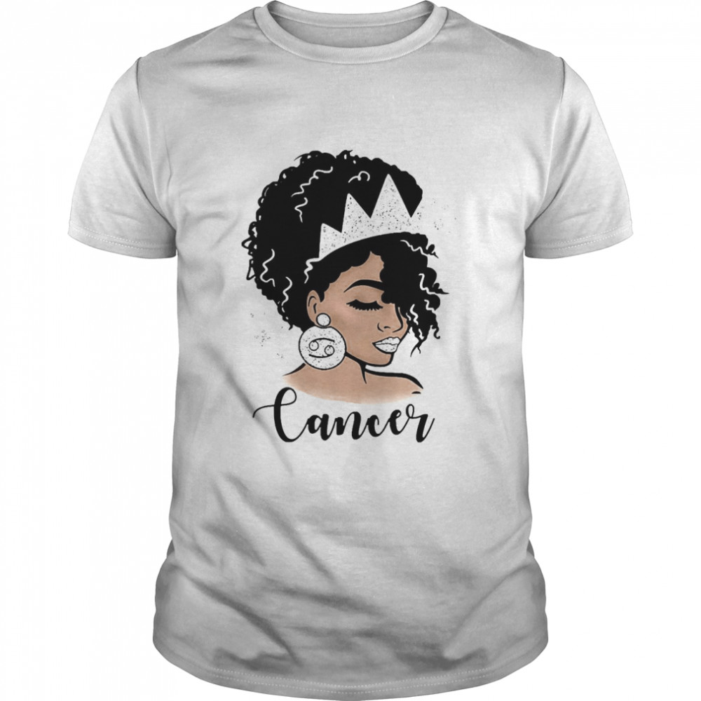 Afro Girl Zodiac Astrology Signs Cancer  Classic Men's T-shirt