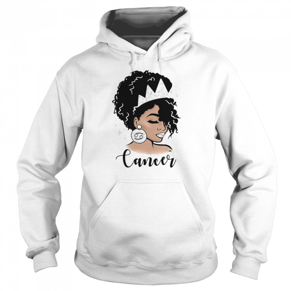 Afro Girl Zodiac Astrology Signs Cancer  Unisex Hoodie