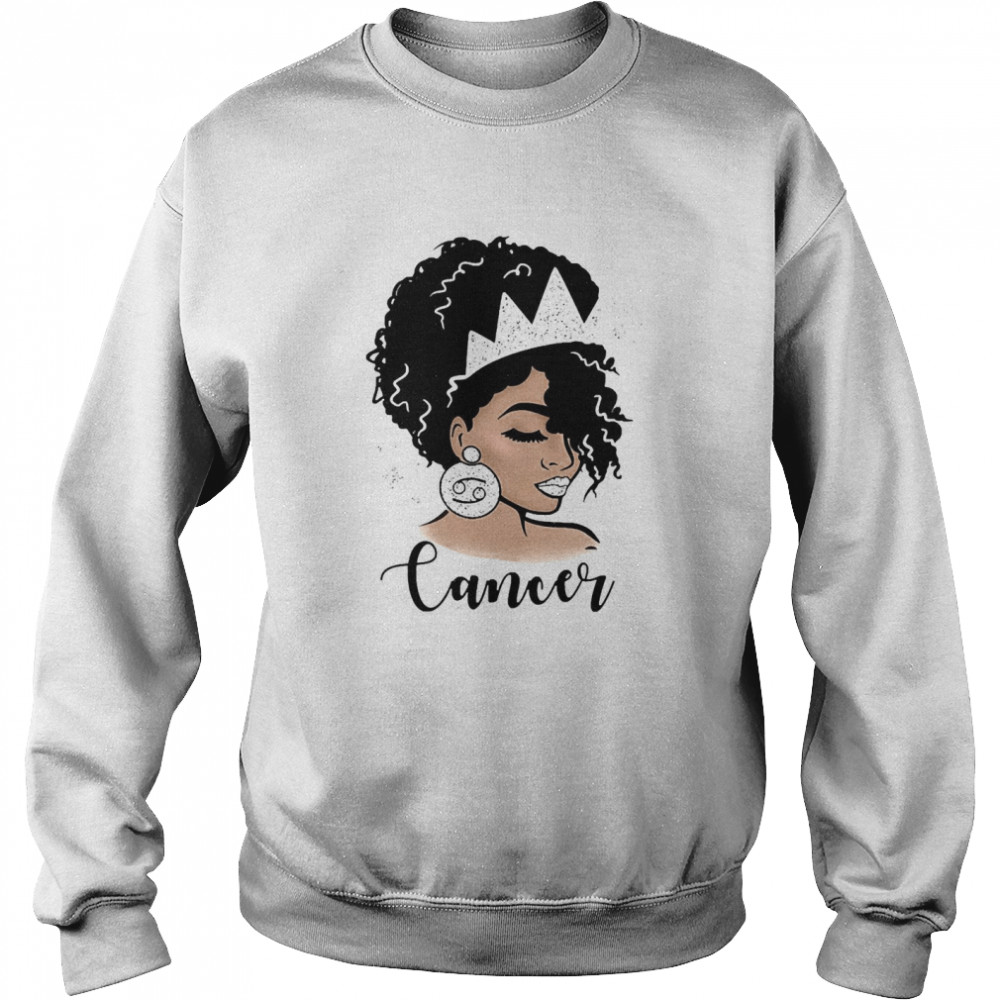 Afro Girl Zodiac Astrology Signs Cancer  Unisex Sweatshirt