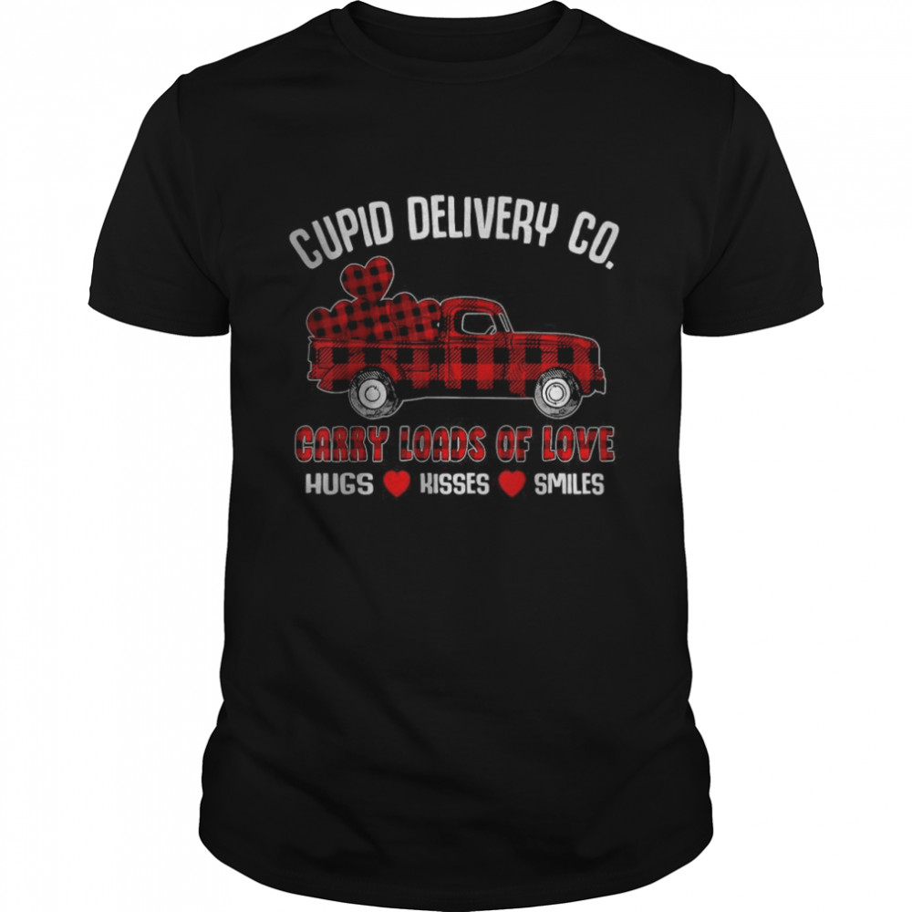 Cupid Delivery Carry Loads Of Love Red Plaid Valentine’s Day T- Classic Men's T-shirt
