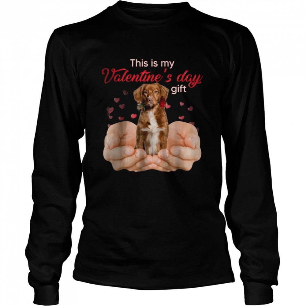 Nova Scotia Duck Tolling This Is My Valentine’s Day Pajama T- Long Sleeved T-shirt