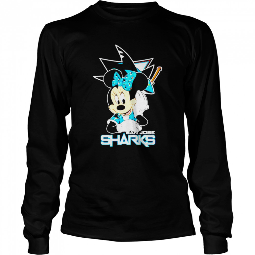 Mickey Mouse San Jose Sharks  Long Sleeved T-shirt