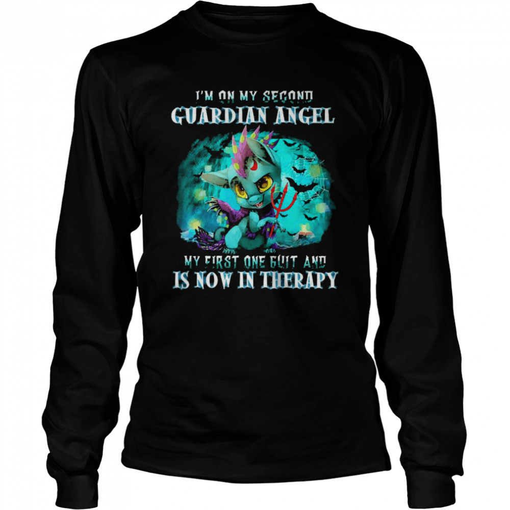 Dragon I’m On My Second Guardian Angel My First One Guitar And Is Now In Therapy  Long Sleeved T-shirt