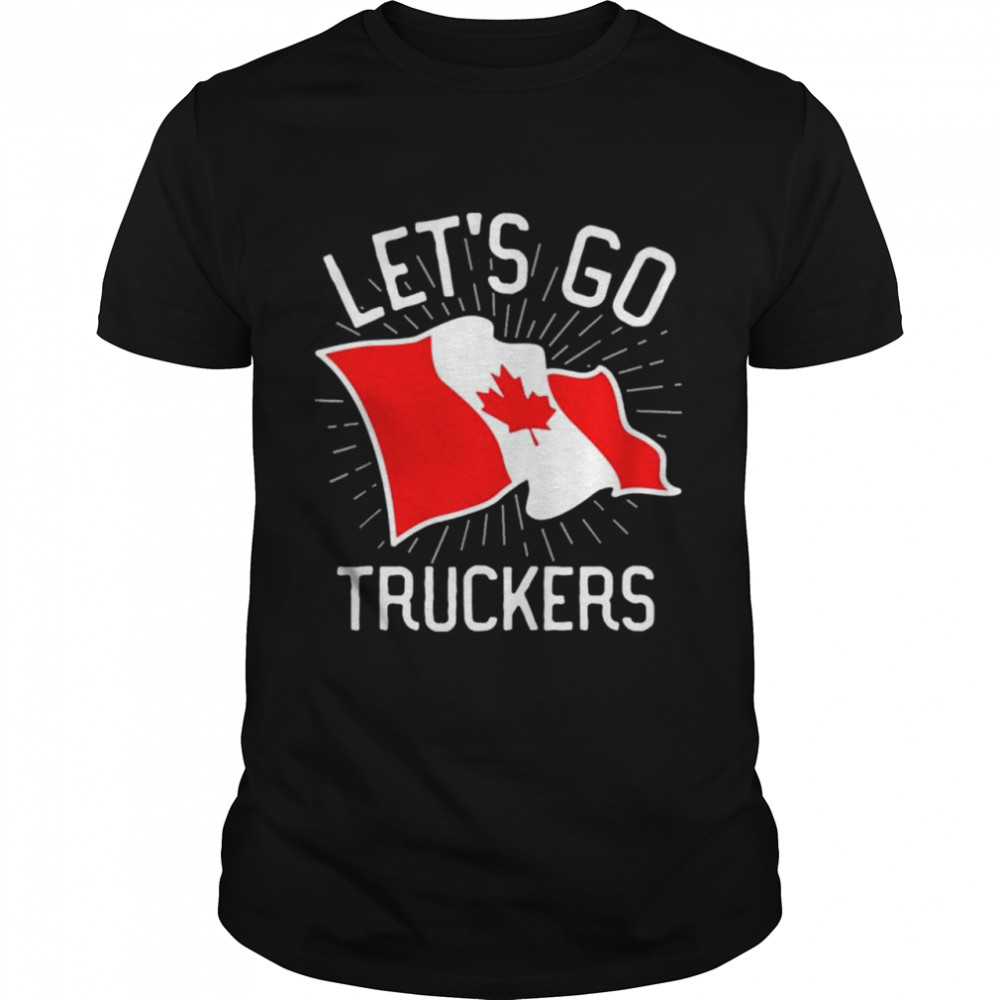 Freedom Convoy 2022 Lets Go Truckers Support Canada Flag shirt Classic Men's T-shirt