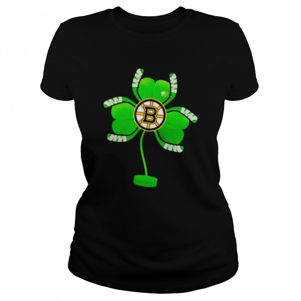 Boston Bruins shamrock hockey tree St Patrick’s day shirt Classic Women's T-shirt