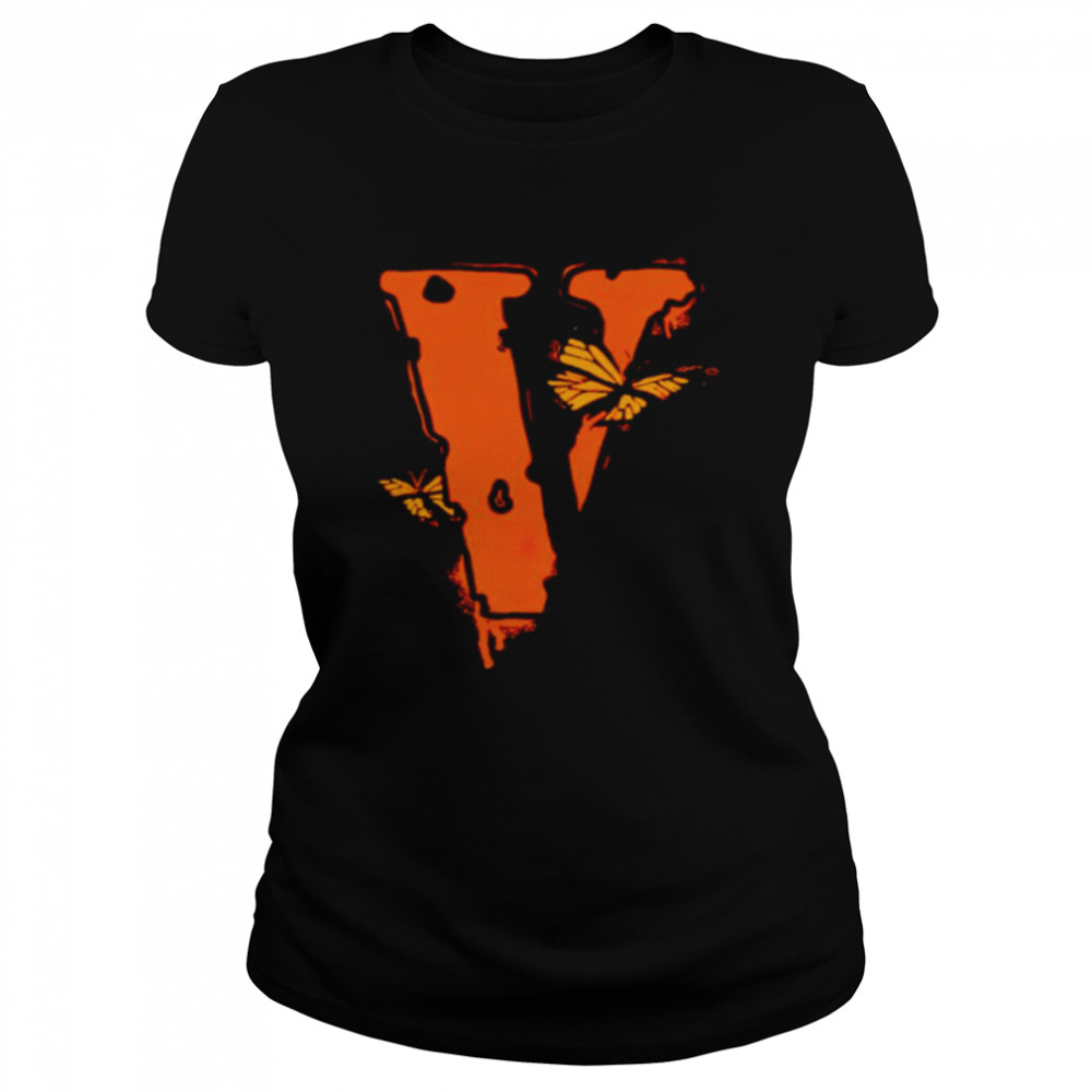 Vlone juice wrld butterfly shirt Classic Women's T-shirt