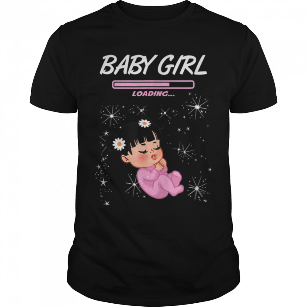 Baby Girl Loading Gender Reveal Baby Shower Pregnant Women T-Shirt B09TPPX6JN