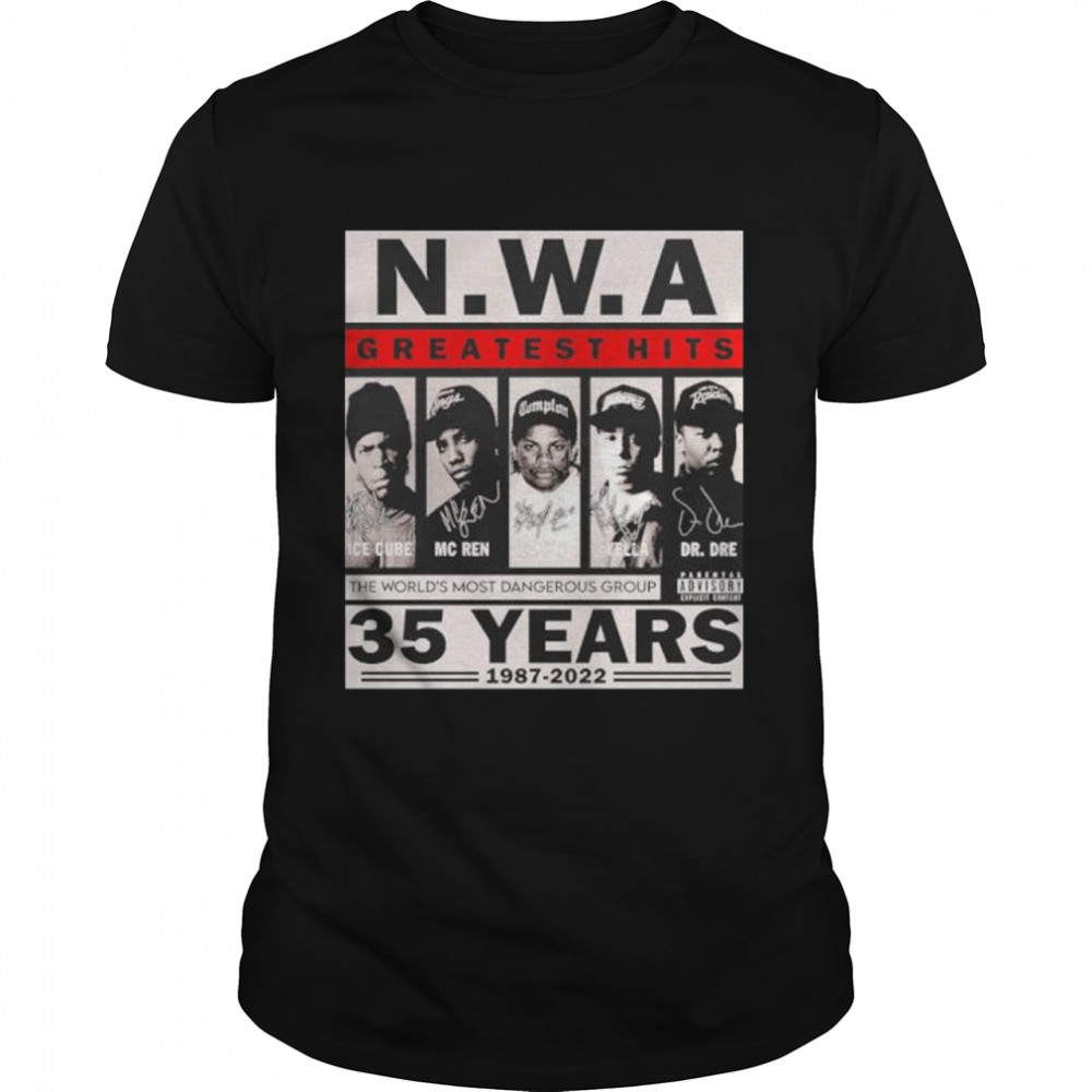 N.w.a greatest hits 35 years 1987 2022 shirt