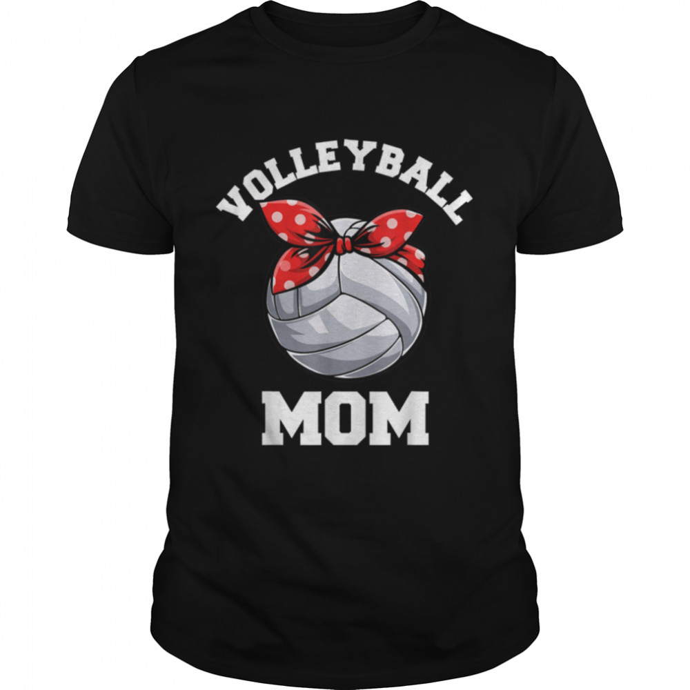 Volleyball Mom Bandana Shirt For Women, Mothers Day T-Shirt B09TPRRYXK