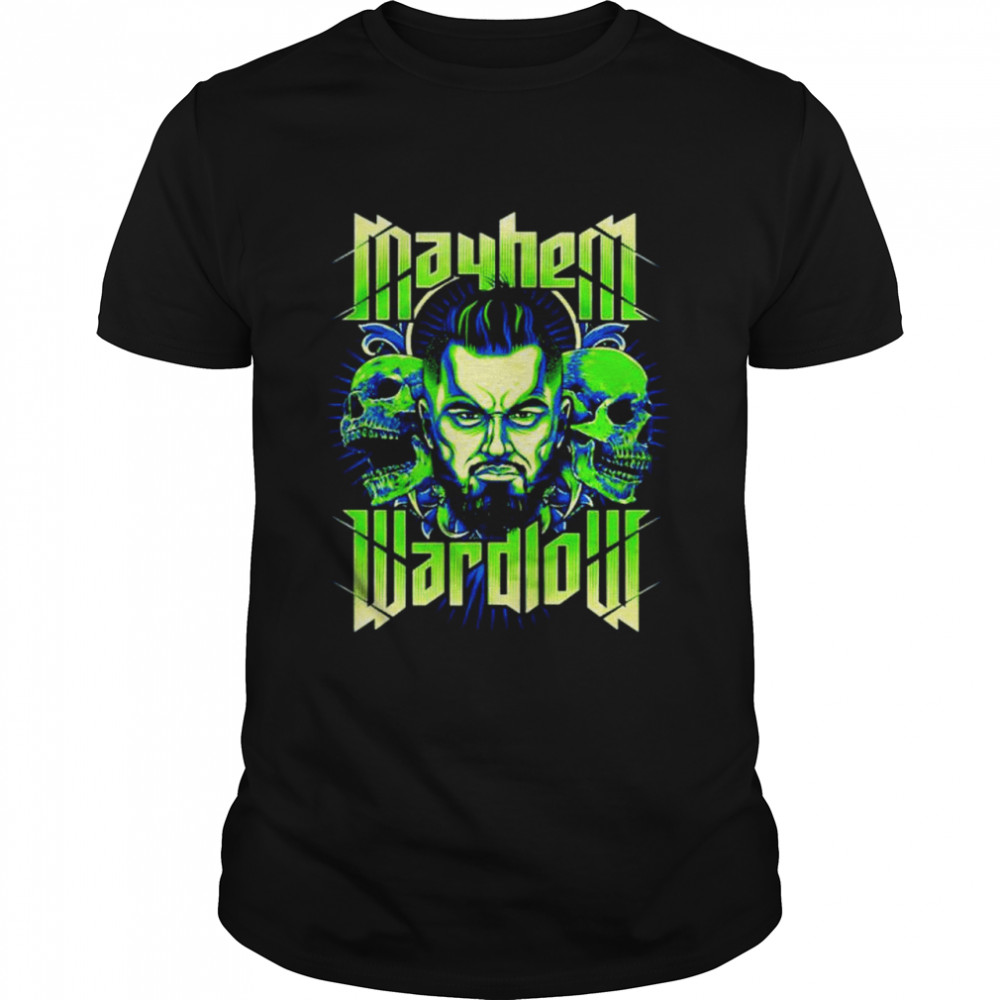 Wardlow Mayhem with skull shirt