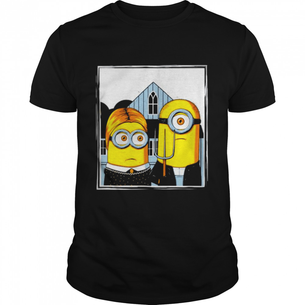 Minions American gothic Minion parody shirt