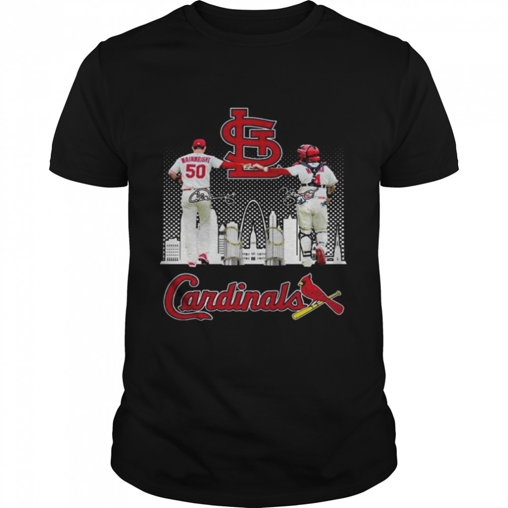 St. Louis Cardinals Wainwright and Molina signatures shirt
