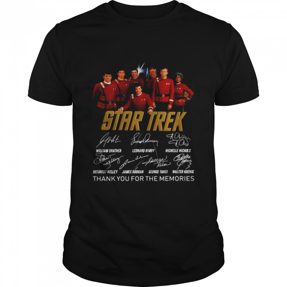 Star Trek thank you for the memories signature shirt