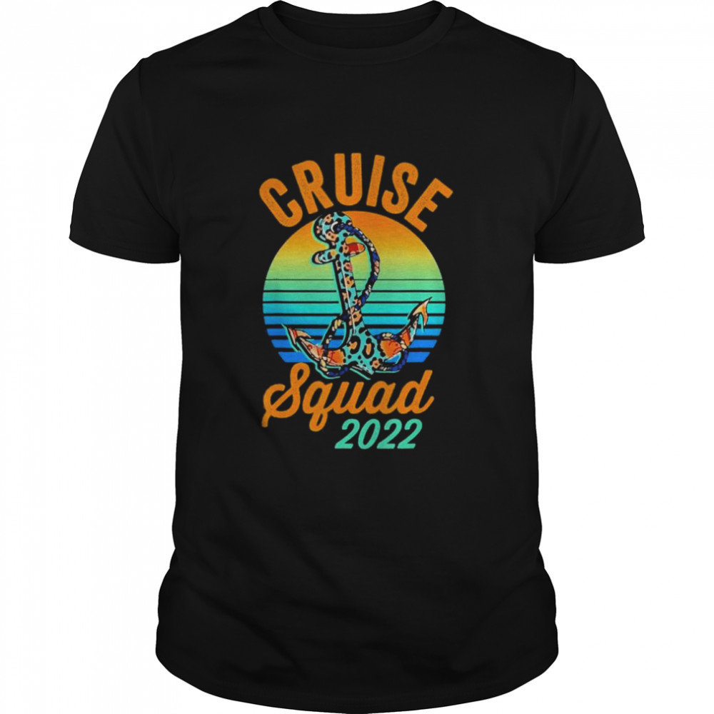 Cruise squad 2022 cowhide leopard anchor cruising shirt