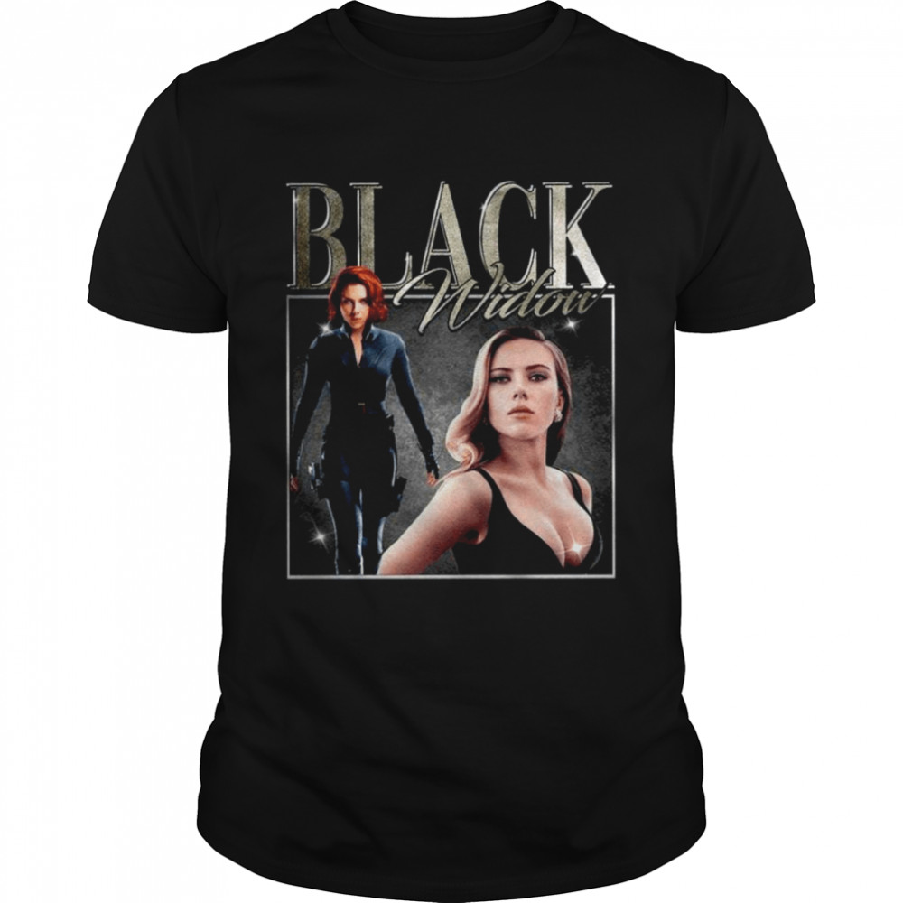 Black Widow T  Merch Scarlett Johansson shirt Classic Men's T-shirt
