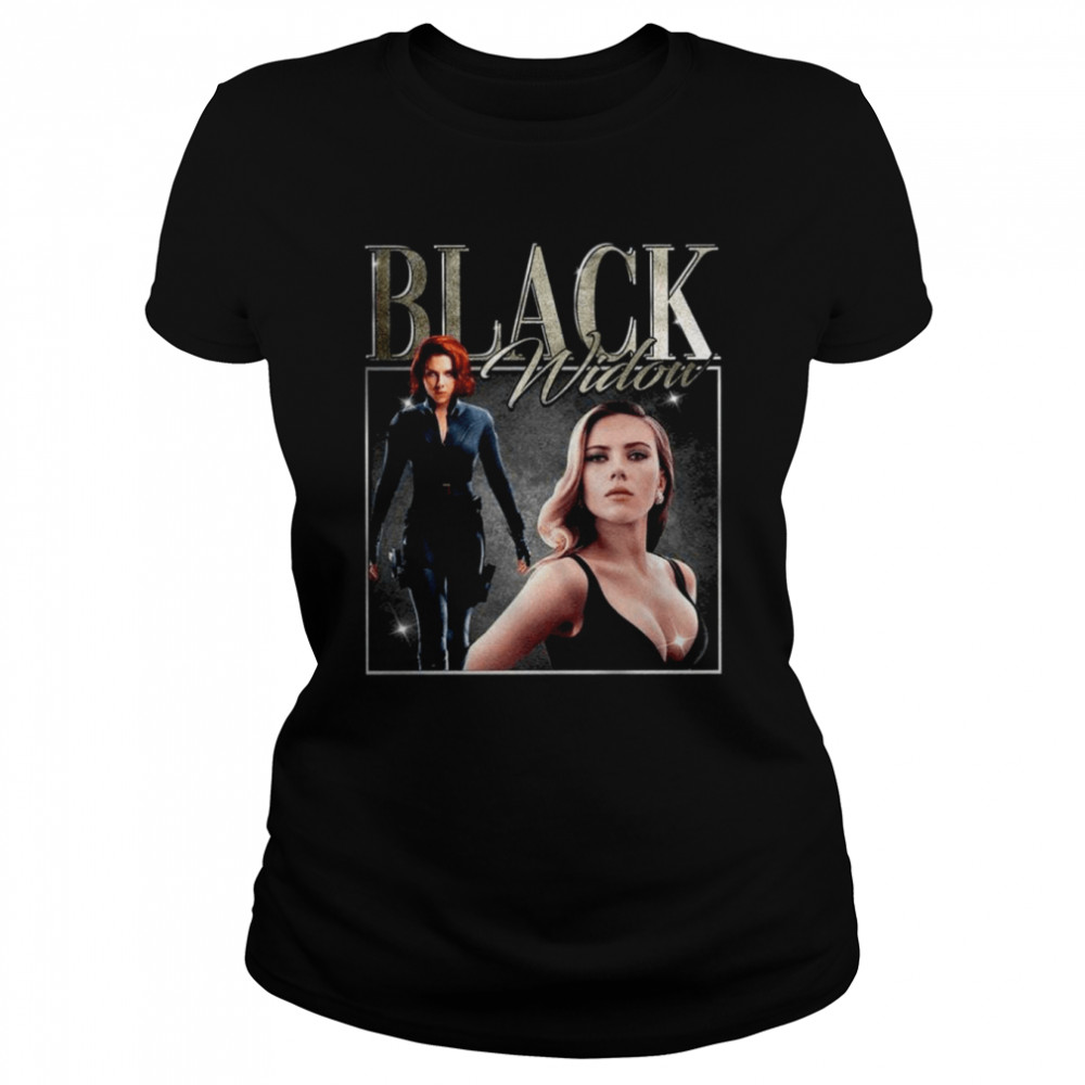 Black Widow T  Merch Scarlett Johansson shirt Classic Women's T-shirt