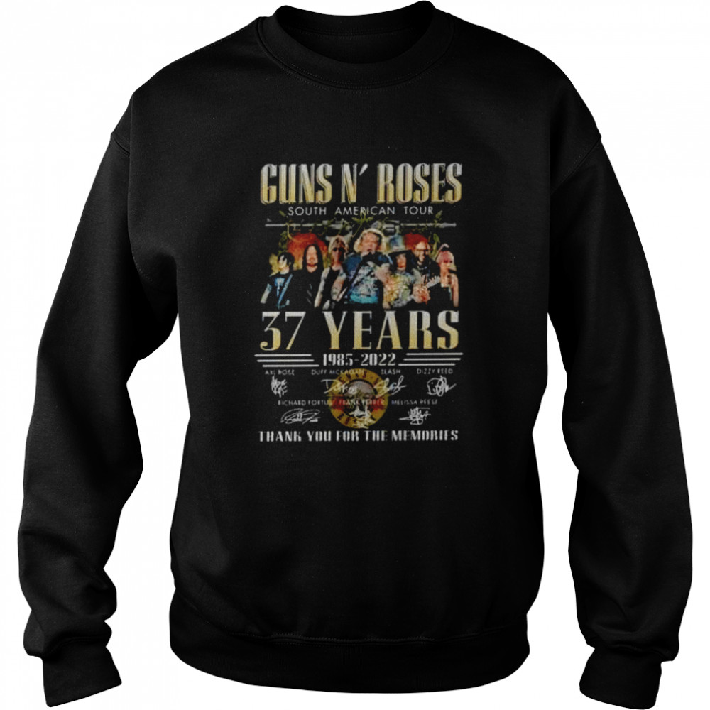 Guns N’ Roses Band South American Tour 37 Years 1985-2022 T  Unisex Sweatshirt