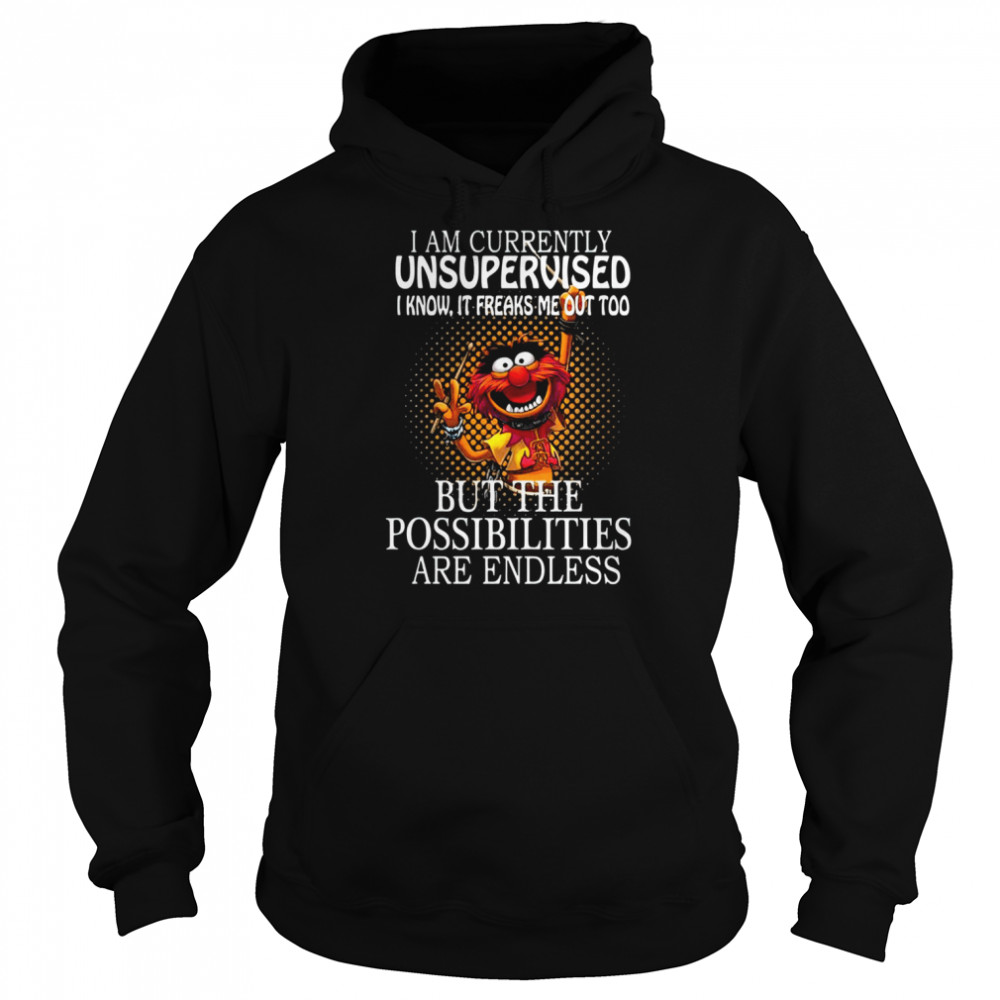 I Am Currently Unsupervised I Know It Freaks Me Out Too But Possibilities Are Endless shirt Unisex Hoodie
