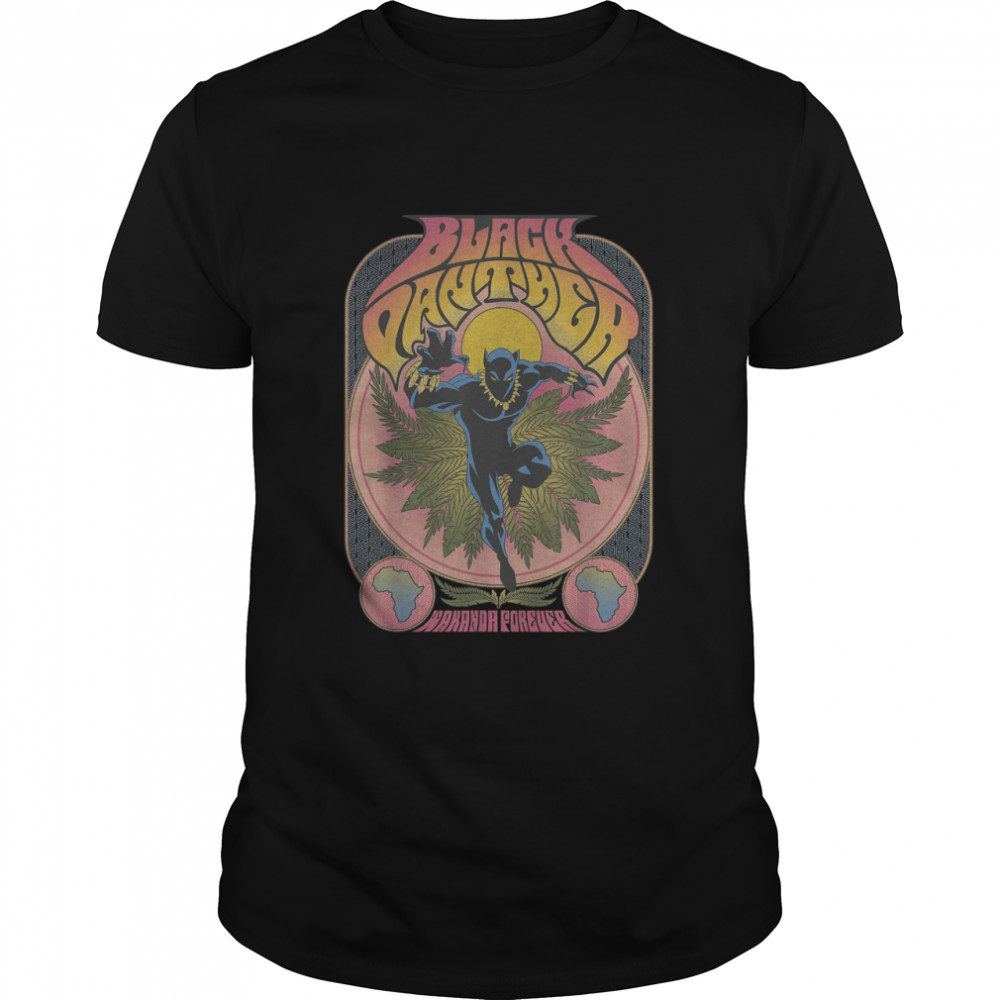 Marvel Black Panther Vintage 70's Poster Style T-Shirt
