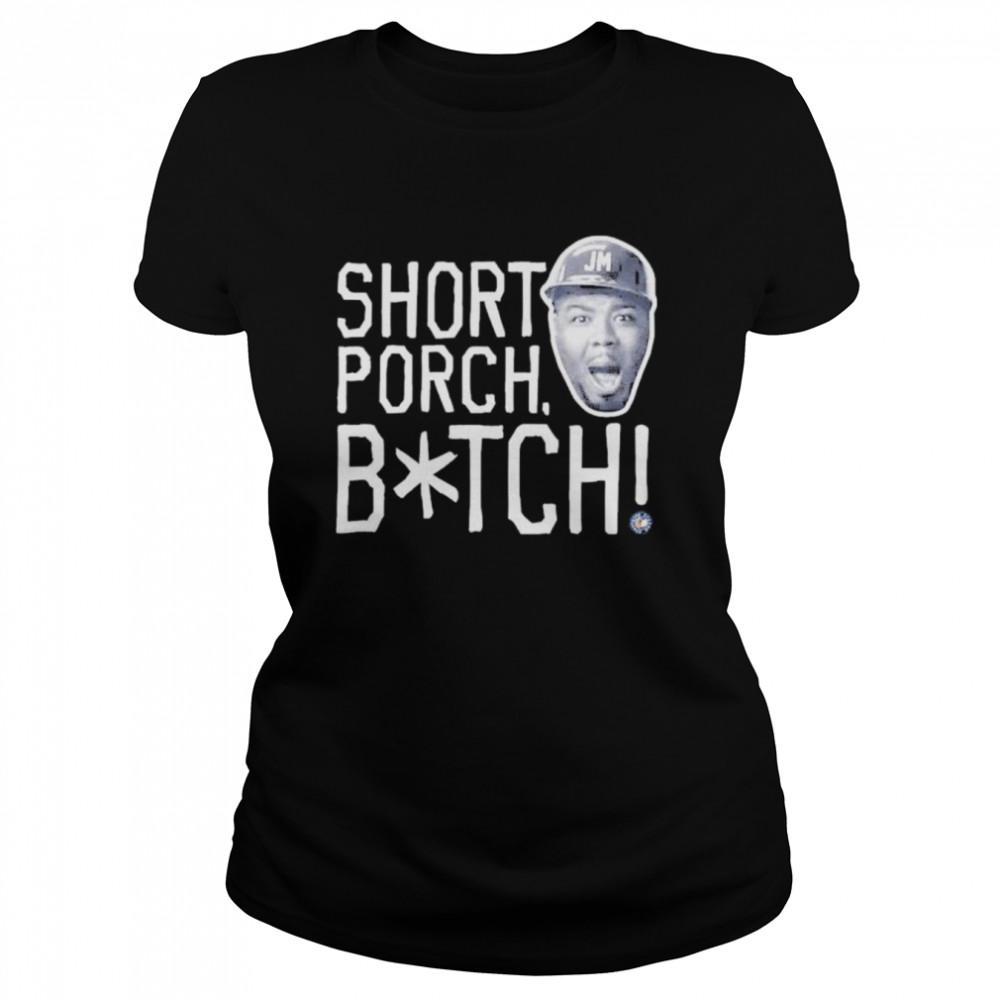 Pinstripe strong short porch bitch jomboymedia store short porch bitch joez shirt Classic Women's T-shirt
