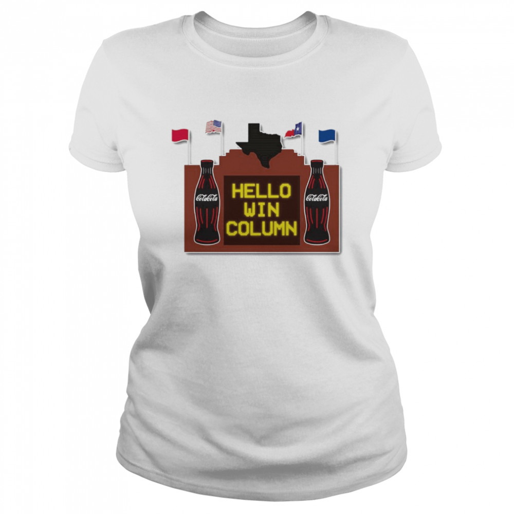 Texas Rangers Hello win Column shirt Classic Women's T-shirt