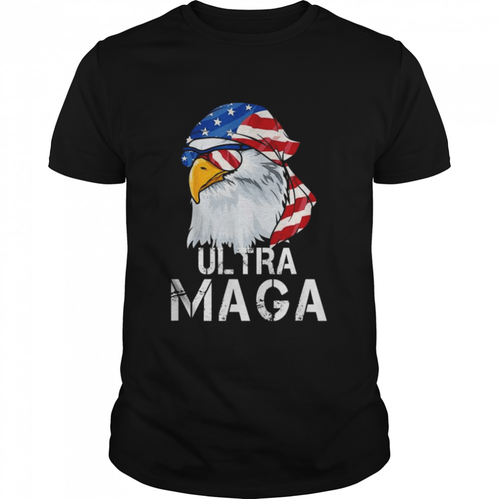 Ultra maga patriotic eagle 4th of july American flag usa shirt