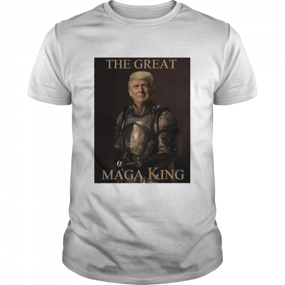 The great maga king with a picture of Trump shirt