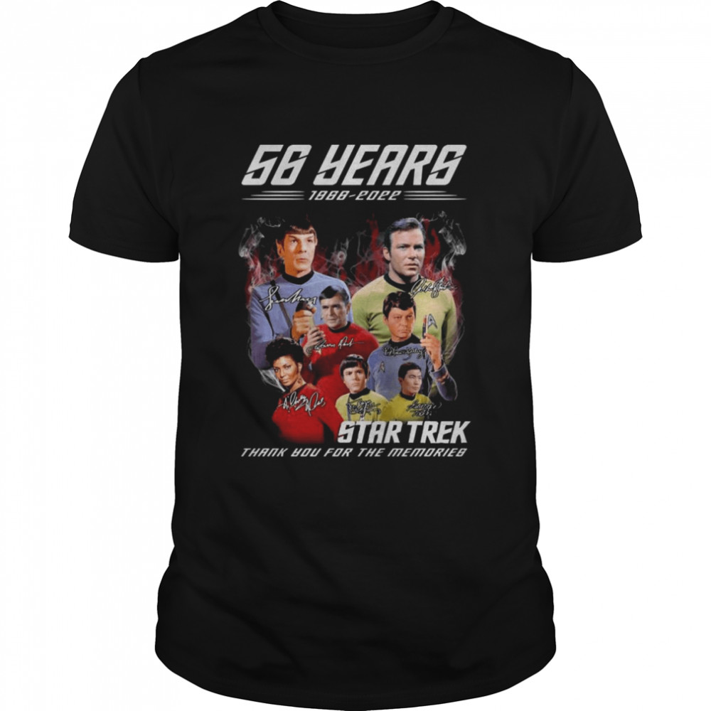 56 years 1966 2022 Star Trek thank you for the memories signatures shirt