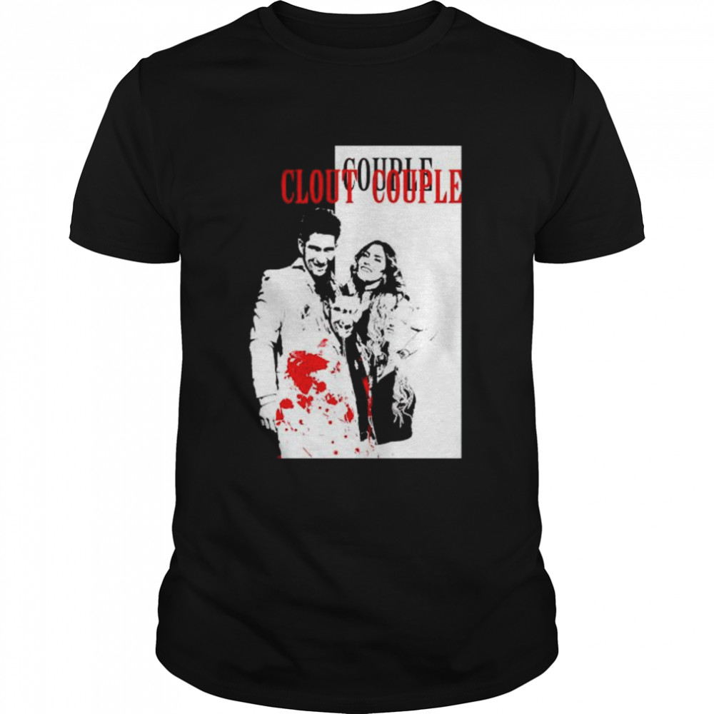 clout Couple red and white shirt